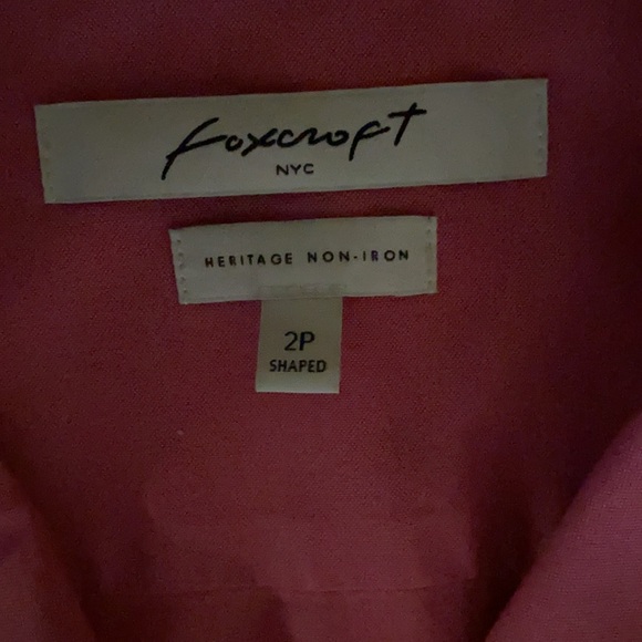NWT FOXCROFT Button Down Shirt Pink - Picture 4 of 5